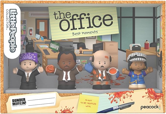 Little People Collector The Office Best Moments from US TV Show Special Edition Set for Adults & Fans in Display Box, 4 Figures