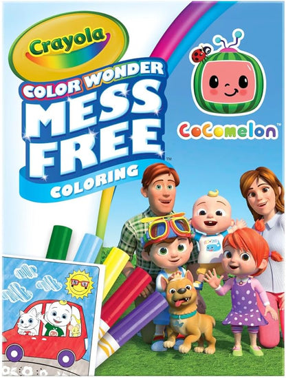 Crayola Cocomelon Color Wonder Coloring Set, Cocomelon Coloring Pages, Mess Free Coloring for Toddlers, Travel Activity, Gift for Kids