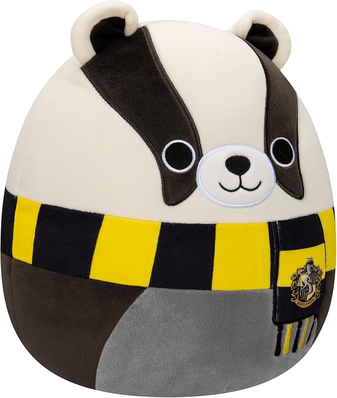 Squishmallows Original Harry Potter 10-Inch Hufflepuff Badger Plush - Medium-Sized Ultrasoft Official Jazwares Plush