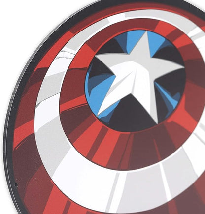 Open Road Brands Marvel Captain America Dimensional Shield Metal Sign - Fun Captain America Wall Art for Home