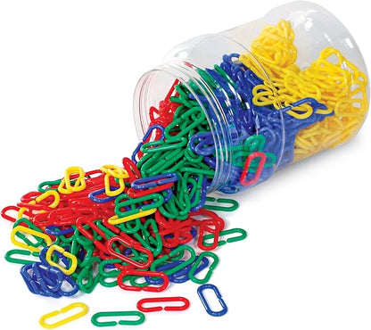 Learning Resources Link 'N' Learn Links - 500 Pieces, Ages 3+, Preschool Supplies, Toddler Toys, Math Manipulatives