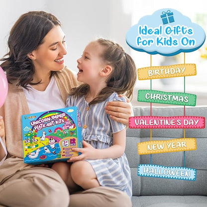 V-Opitos Arts and Crafts Kits for Kids, 12 Pack Paper Plate Crafts for Toddlers Age of 2, 3, 4, 5 Years Old, Fun Preschool Classroom Activity Project for Boys & Girls