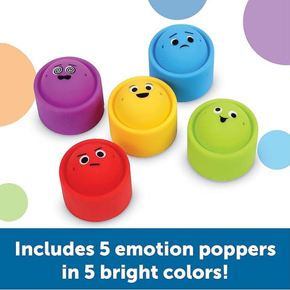 Learning Resources Rainbow Emotion Fidget Poppers, Sensory Toys, Social-Emotional Learning ,Sensory Toys for Toddlers, SEL Skills,Fine Motor Skills, Ages 3+,5 Pieces