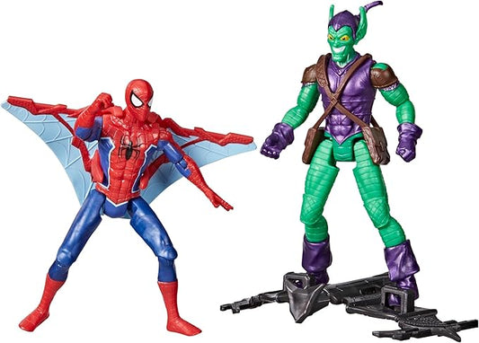 Marvel Epic Hero Series Spider-Man vs Green Goblin 4-Inch Action Figure Set & 2 Accessories, Marvel Super Hero Toys for Kids Ages 4 & Up
