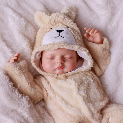 BABESIDE Lifelike Reborn Baby Dolls Boy, 17 Inch Newborn Real Life Baby Dolls Realistic Soft Vinyl and Cloth Body Girl Baby Doll with Clothes and Toy Gift for Kids Age 3+