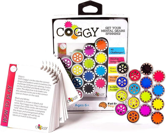 Fat Brain Toys Coggy, Fidget Puzzles Brain Teaser, Travel Puzzle Games