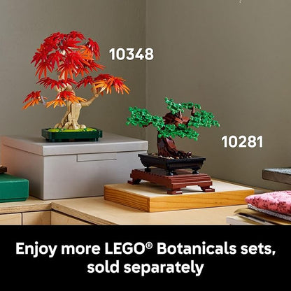 LEGO Botanicals Japanese Red Maple Bonsai Tree Building Kit for Adults 18+ - Unique Home Decor DIY for Room or Office - Housewarming Gift Idea - Plant for Desk or Bookshelf- 10348
