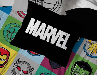 Jay Franco Marvel Avengers Pop 5 Piece Twin Size Bed Set - Includes Comforter & Sheet Set - Super Soft Fade Resistant Microfiber (Official Marvel Product)