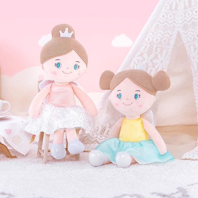 Gloveleya Dolls First Baby Girl Gifts Soft Stuffed Doll Yellow