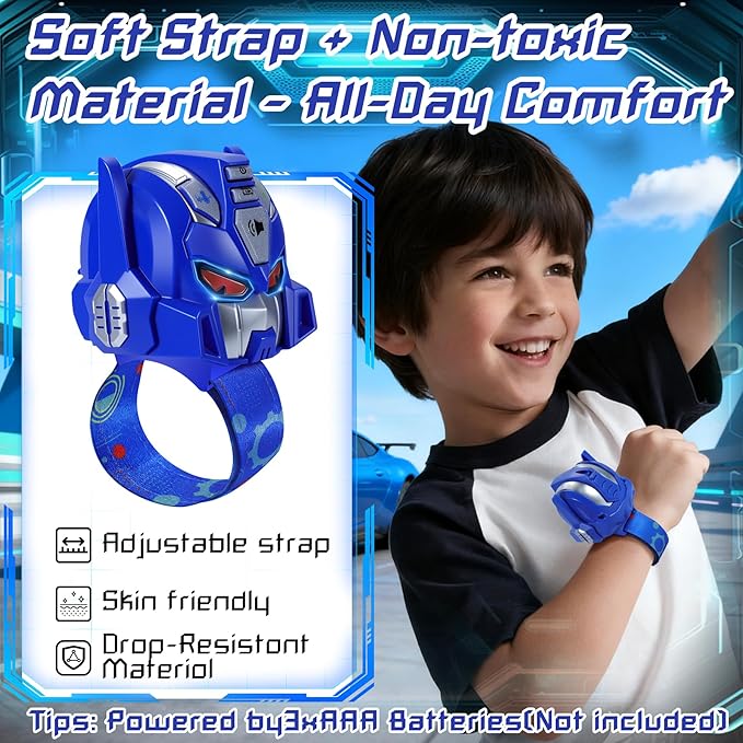 Vvinca Transform Toys Walkie Talkies for Kids 2 Pack - Toys for Boys Girls Age 3-5 5-7 8-12 Christmas Birthday Gifts for Kids Adjustable Strap Voice-Changing Clear Sound Camping Outdoor