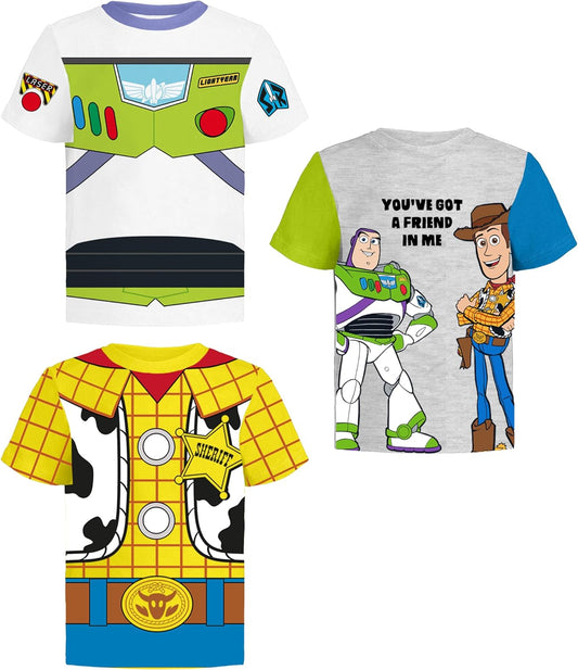 Toy Story Pixar T-Shirt (Sets) Woody Buzz Lightyear Jessie Rex Hamm MrPotato Forky Slinky Dog Toddler/Birthday Kids Clothes