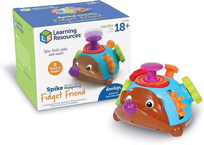 Learning Resources Spike the Fine Motor Hedgehog Fidget Friend - Ages 18+ months Fine Motor and Sensory Play Toy, Educational Toys for Toddlers, Toddler Montessori Toys