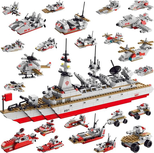 Sitodier Building Blocks Set Toy for Kids,811pcs 25 in 1 Cruiser Boat Ship Building Toy for 6-14 Years Boys,25 Models Boat Buildings Bricks Kit for Kids Ages 6 7 8 9 10 11 12 13 14 Years Old