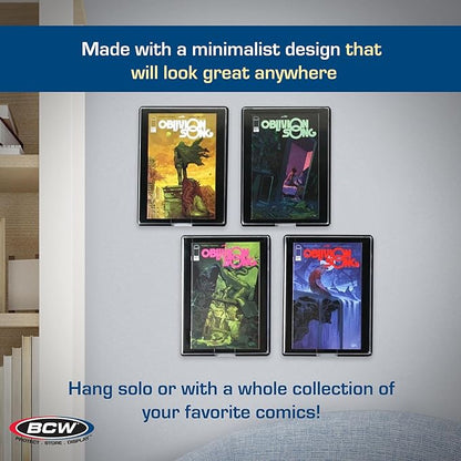 BCW Comic Book Showcase Frame – 1 Pack | Current/Modern Age Display Case | Wall-Mount Holder for Comics