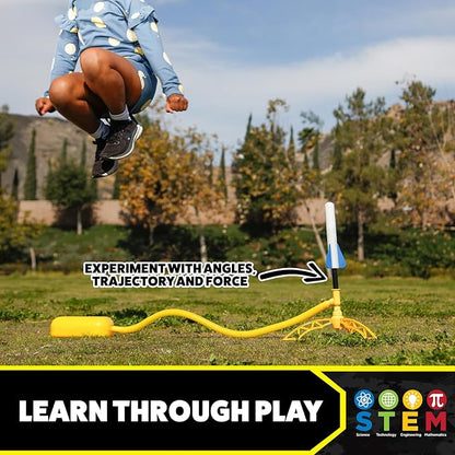 Stomp Rocket Jr Glow Rocket Refills, 6 Rockets - Replacement Glow in The Dark Rockets for Soft Foam Rocket Launcher for Kids - Fun Backyard & Outdoor Kids Toys Gifts for Boys & Girls