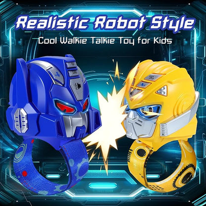 Vvinca Transform Toys Walkie Talkies for Kids 2 Pack - Toys for Boys Girls Age 3-5 5-7 8-12 Christmas Birthday Gifts for Kids Adjustable Strap Voice-Changing Clear Sound Camping Outdoor