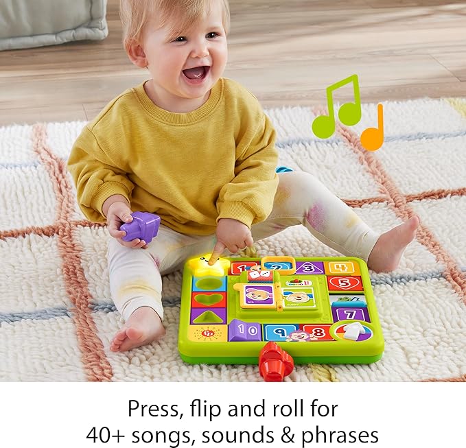 Fisher-Price Baby & Toddler Toy Laugh & Learn Puppy’s Game Activity Board with Smart Stages Learning Content for Infants Ages 9+ Months