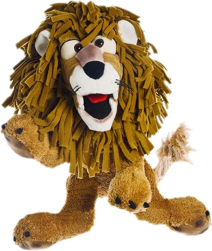 Living Puppets 17-Inch Lion Hand Puppet - Fine European Design, Ultra-Soft and Cuddly, Promotes Child Development, Safety Certified, Teacher-Recommended for Boys and Girls