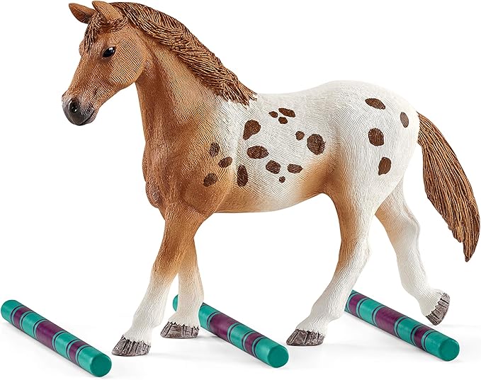Schleich Horse Club - 17PC - Lisa's Tournament Training Horse Toy Set with 3 Horses and Accessories - Realistic Stallion, Mare, Foal Figurines for Girls and Boys - Farm Toys for Kids Ages 5+ - 42433