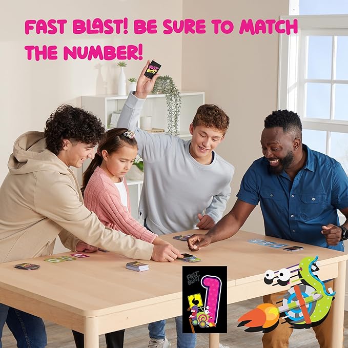 PlayMonster Fast Blast - Card Game for Families and Friends for Family Game Night - Quick-Replayable Game for 2 to 6 Players, Family Card Games for Ages 8 and Up