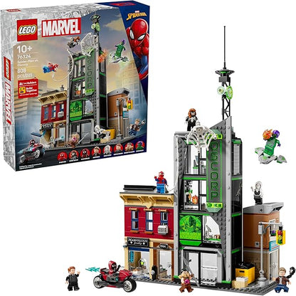 LEGO Marvel Spider-Man vs. Oscorp Building Toy - Pretend Play Set W/8 Toy Minifigures for Boys & Girls, Ages 10+ - Super Hero Building Blocks for Preteens Idea for Birthdays - 76324