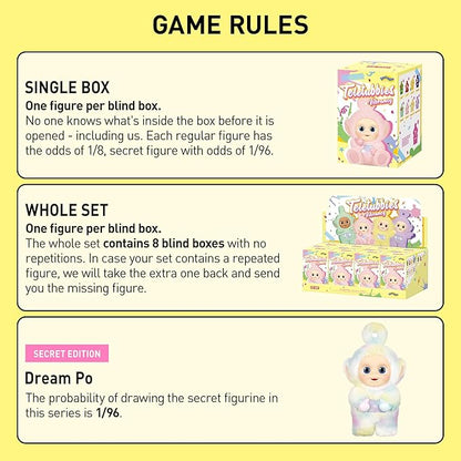 POP MART Teletubbies Vibrancy Series Figures, 8PCs Blind Box Figures, Random Design Action Figures Collectible Toys Home Decorations, Whole Set