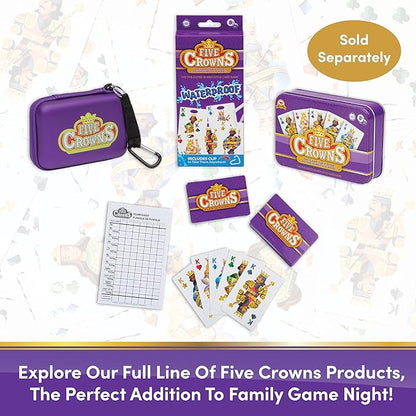 PlayMonster Five Crowns — The Game Isn't Over Until the Kings Go Wild! — 5 Suited Rummy-Style Card Game — For Ages 8+