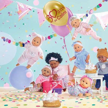 Corolle Margaux Petals - 12" Soft Boy Baby Doll with Vanilla Scent, Pink and Red Hearts Outfit & Sleeping Eyes for Girls Ages 18 Months+, Cute Reborn Realistic Baby Dolls for 2 Year Old Girls