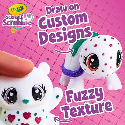Crayola Scribble Scrubbie Pets Scented Spa, Animal Toy Playset, Includes Washable & Scented Markers, Gifts for Girls & Boys, Ages 3+