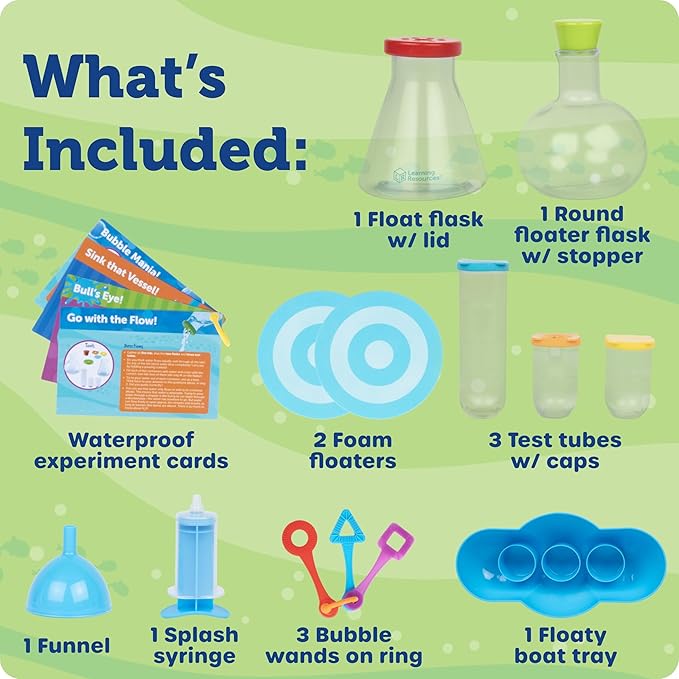 Learning Resources Splashology! Water Lab Science Kit, STEM Playtime, Water Activities, 19 Pieces, Ages 3+