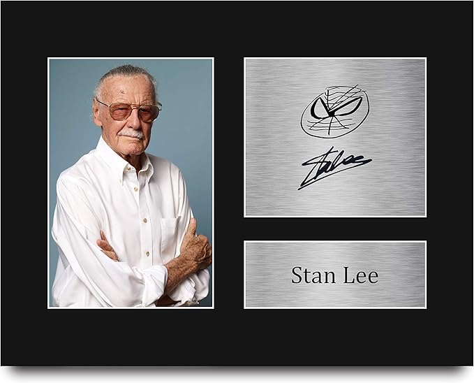 HWC Trading Stan Lee Marvel Gifts USL Signed Printed Autograph Picture for TV Show Fans - US Letter Size
