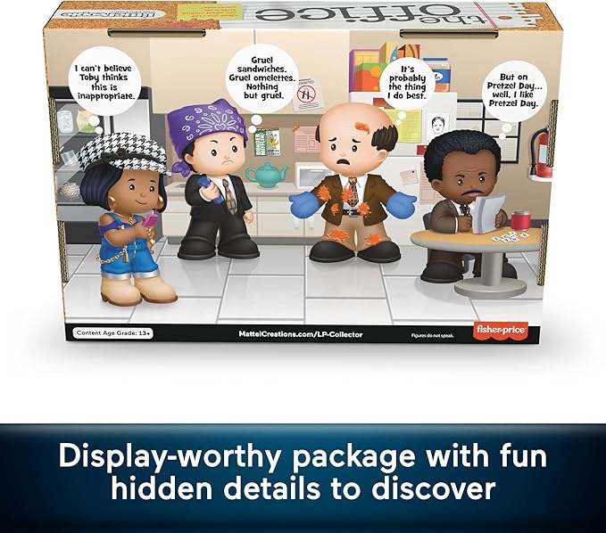 Little People Collector The Office Best Moments from US TV Show Special Edition Set for Adults & Fans in Display Box, 4 Figures