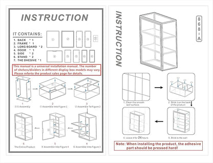Display Case Compatible with Labubu POP MART, Acrylic Clear Display Box Shelf for POP MART Labubu Doll, 1 Pack