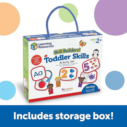 Learning Resources Skill Builders! Toddler Skills - 41 Piece Set, Ages 2+, Homeschool Activities, Preschool Supplies, Teaching Cards, Back to School Materials