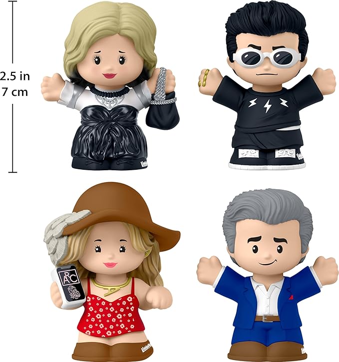 Little People Collector Schitt’s Creek TV Series Special Edition Set for Adults & Fans, 4 Figures in Display Package