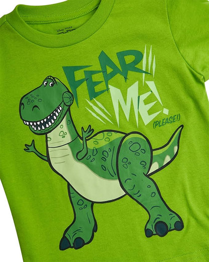 Disney Cars Toy Story Boys Shirts - 2 Pack Lightning McQueen Buzz Lightyear Short Sleeve Boys Tees for Toddler and Little Boy