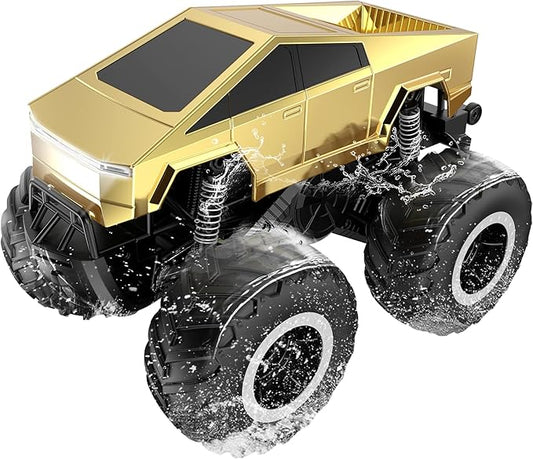 GoBang 1:16 Amphibious Monster Truck Toys Remote Control Car Waterproof Rc Cars 4WD All Terrain Off-Road Trucks for 6 7 8 9 10 11 12 Year Old Boys Girls Gifts Presents