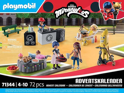 PLAYMOBIL Miraculous 71344 Advent Calendar: Miraculous Picnic in Paris, 24 Surprises, Including Five Figures, Advent Calendar 2024, Toys for Boys and Girls Ages 4