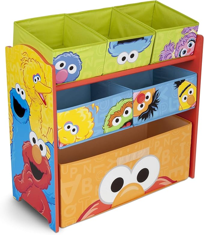 Sesame Street 6 Bin Design and Store Toy Organizer by Delta Children