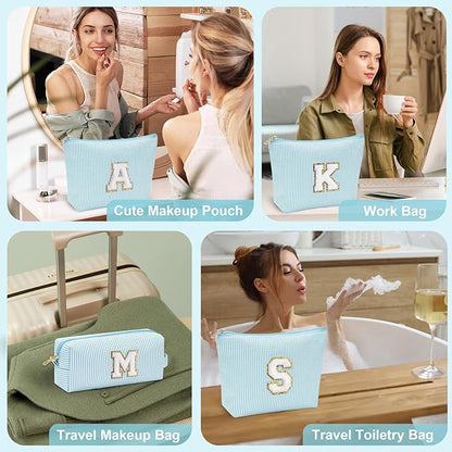 YOOLIFE Stocking Stuffers For Teen Girls Christmas Gifts For Teenage Girls Initial Makeup Bag | Cosmetic Travel Toiletry Bag | 9 10 11 12 13 14 15 Years Old | Teen Girl Gifts Trendy Stuff S