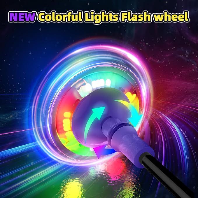 Ankle Skip Ball for Kids, Foldable Colorful Light Flash Wheel Skip Ball for Adults, Indoor Outdoor Game Toys for Kids, Gift for Girls, Boys Ages 5 6 7 8 9 10 11 12 Years Old - Purple