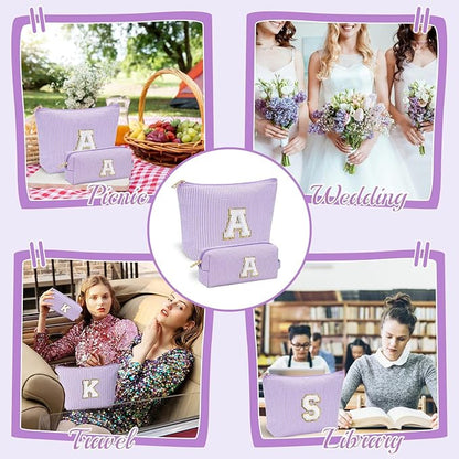 YOOLIFE Stocking Stuffers For Teen Girls Christmas Gifts For Teenage Girls Initial Makeup Bag | Cosmetic Travel Toiletry Bag | 9 10 11 12 13 14 15 Years Old | Teen Girl Gifts Trendy Stuff N