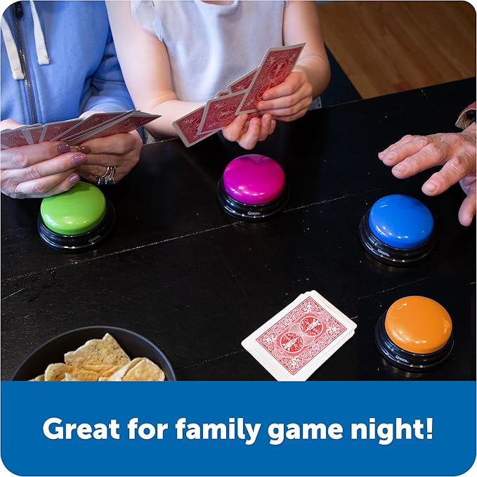 Learning Resources Answer Buzzers - Classroom Must Haves Supplies, Kids Toys, Sound Effect Button, Family Game Shows, Buzzers for Trivia, Participation Tools Boys and Girls Birthday Gifts