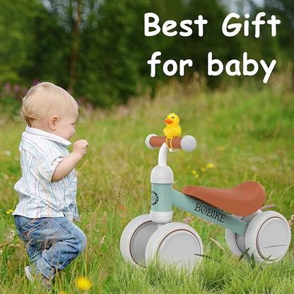 Baby Balance Bike Toys for 12-36 Months Kids Toy Boy and Girls Gifts Toddler Best First Birthday Gift Children Walker No Pedal Infant 4 Wheels Bicycle (Classic, Light Green)