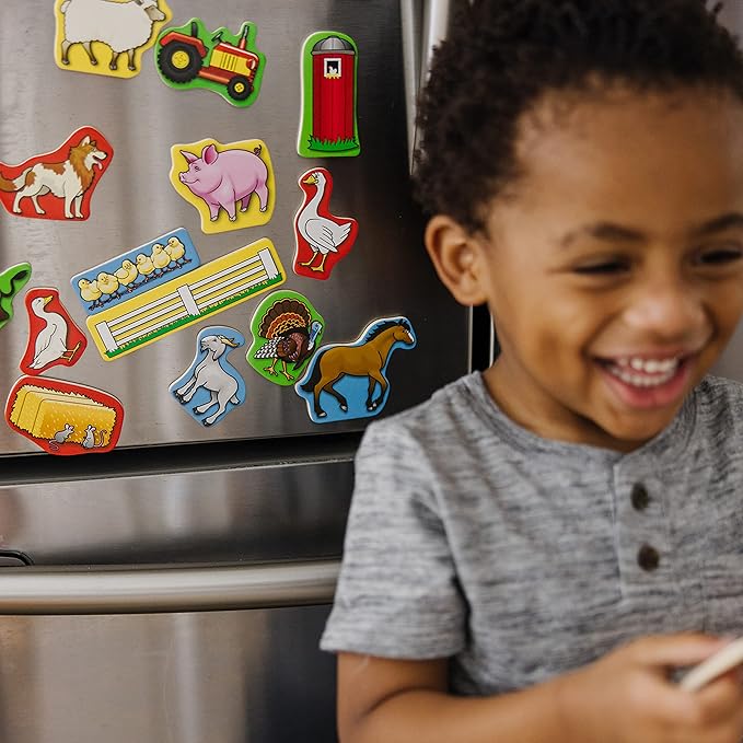 Melissa & Doug 20 Wooden Farm Magnets in a Box