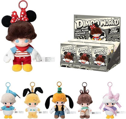 POP MART DIMOO WORLD × DISNEY Series-Vinyl Plush Keychain Blind Box, Random Design Action Figures