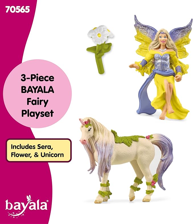 Schleich bayala, Unicorn and Fairy Toys for Girls and Boys, Fairy Sera Figurine with Blossom Unicorn, Ages 5 and Above