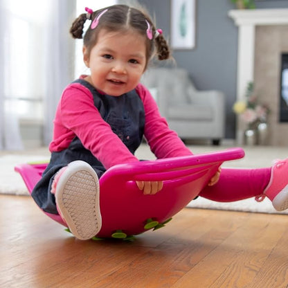 Fat Brain Toys Teeter Popper, Indoor Toddler Sensory Toys for Ages 3 and Up, Green