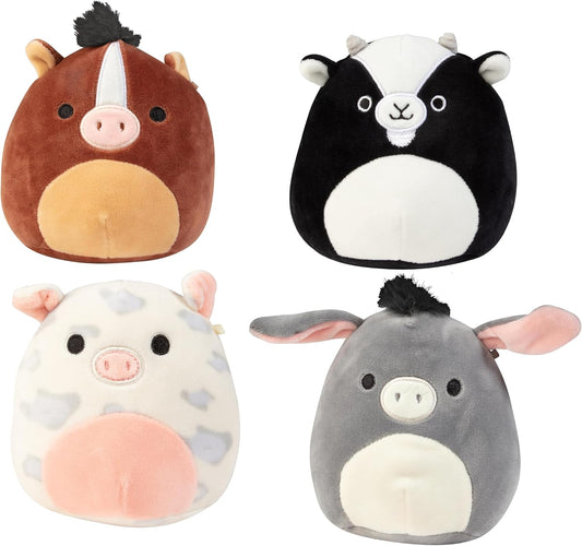 Squishmallows Mystery 5-Inch Farm Plush - Receive 1 of 4 Styles - Official Jazwares - Horse, Pig, Donkey or Goat - Collectible Soft & Squishy Mini Stuffed Animal Toy - Gift for Kids, Girls & Boys