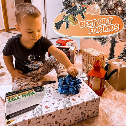 Toy Guns Electric Toy Foam Blaster Soft Bullet Toy for Nerf Guns Darts Automatic Sniper Rifle with Scope, Electric Machine Guns for Boys 8-12 Age